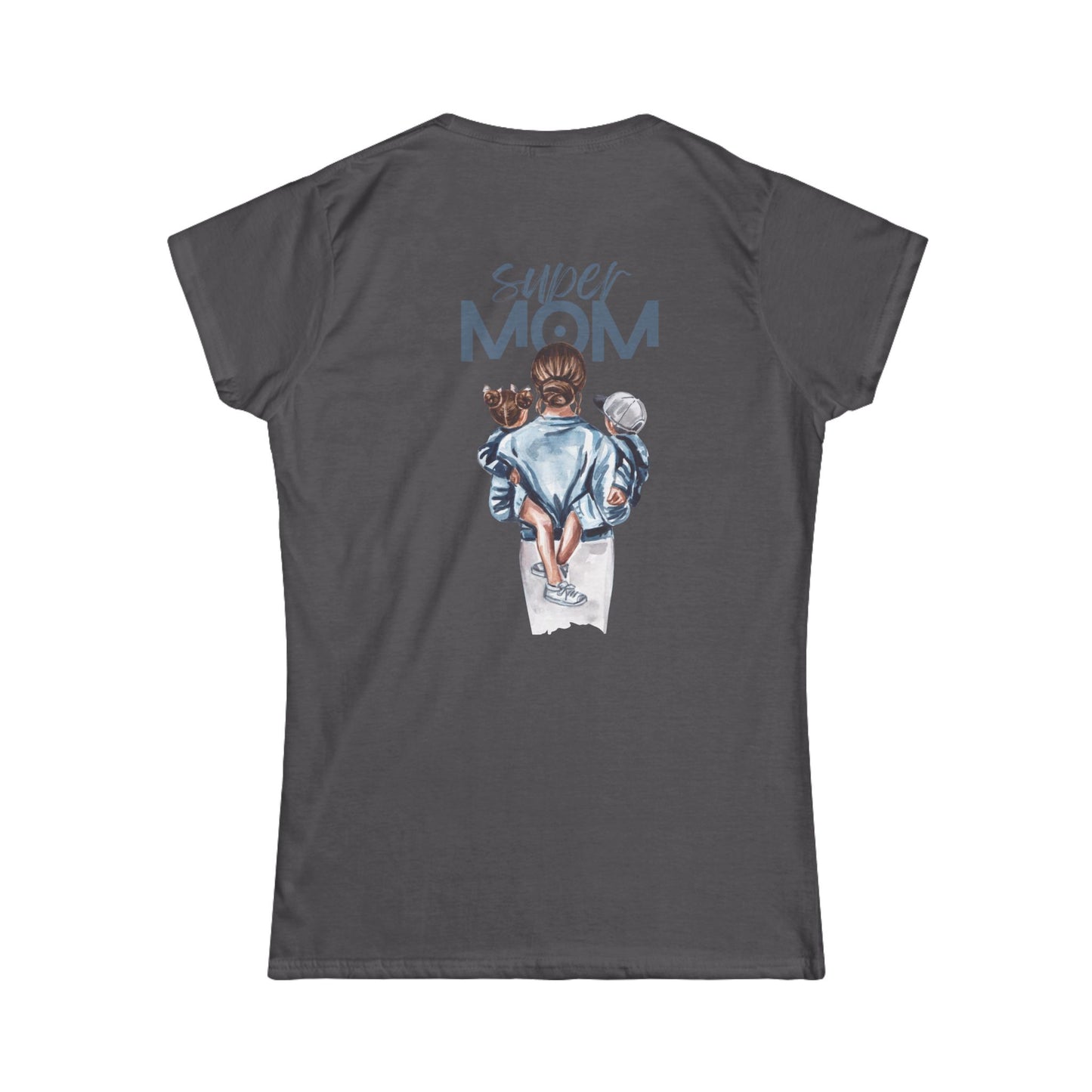 Super Mom Women's Softstyle Tee, Gift for Mothers Day, Casual Tee, Mom Life Apparel, Family Love Shirt