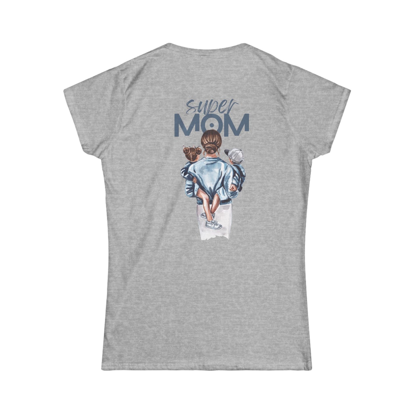 Super Mom Women's Softstyle Tee, Gift for Mothers Day, Casual Tee, Mom Life Apparel, Family Love Shirt