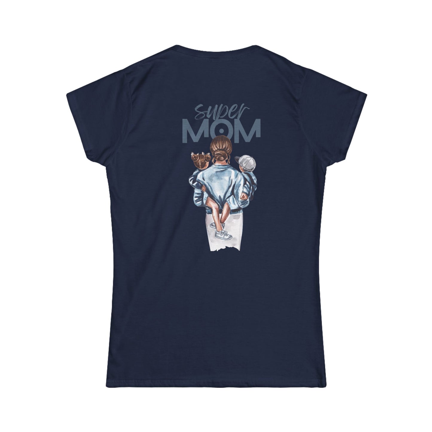 Super Mom Women's Softstyle Tee, Gift for Mothers Day, Casual Tee, Mom Life Apparel, Family Love Shirt