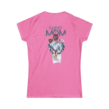 Super Mom Women's Softstyle Tee, Gift for Mothers Day, Casual Tee, Mom Life Apparel, Family Love Shirt