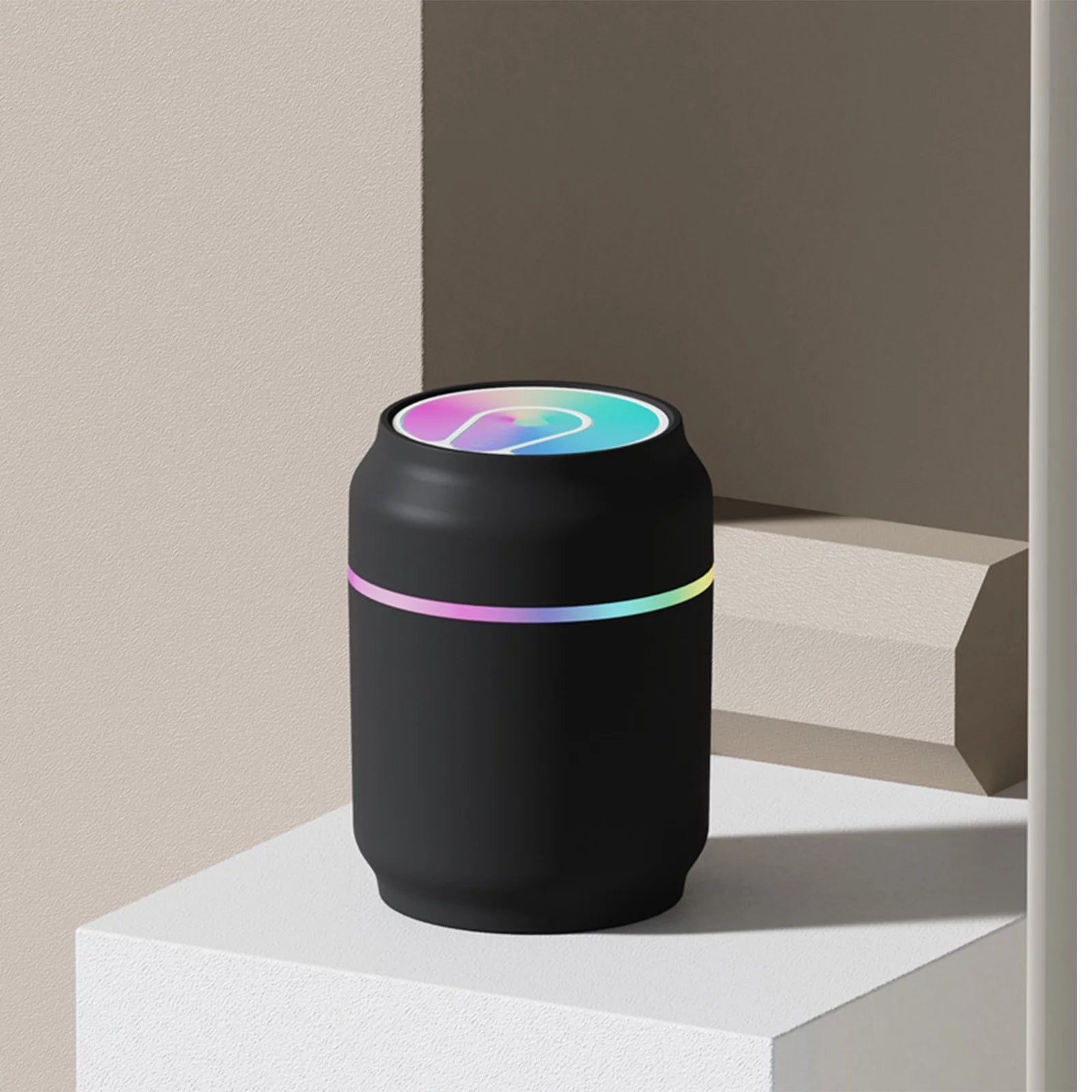 Cool Mini Aromatherapy Humidifier, USB 2 Gear Desktop Cute Humidifier with LED Ambient Light for Car, Office, Bedroom&Living Room