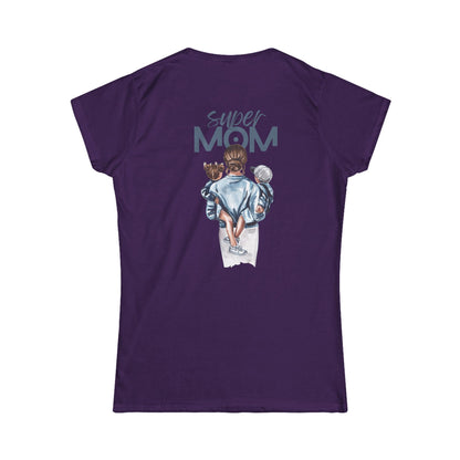 Super Mom Women's Softstyle Tee, Gift for Mothers Day, Casual Tee, Mom Life Apparel, Family Love Shirt