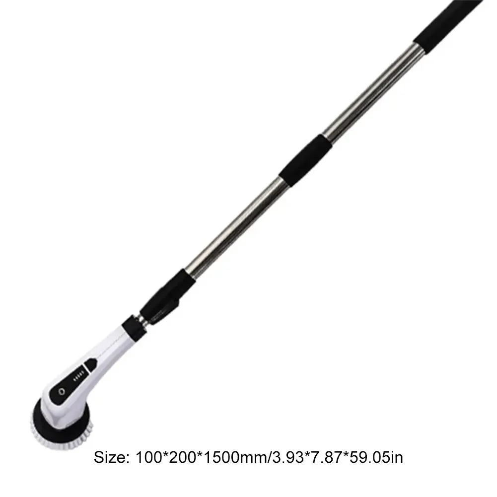 Cordless Power Scrubber 7 in 1 Multipurpose Electric Spin Cleaner with 8 Replacement Brush Heads Rotatable for Bathroom Tub Tile